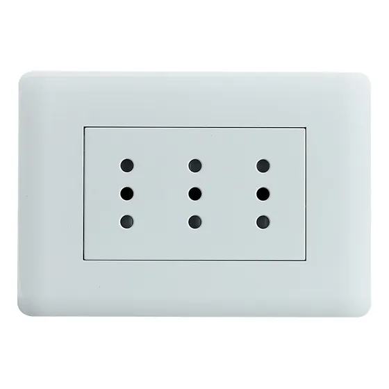 X10 Tomacorriente Enchufe Triple Blanco Punteado 10a Sec