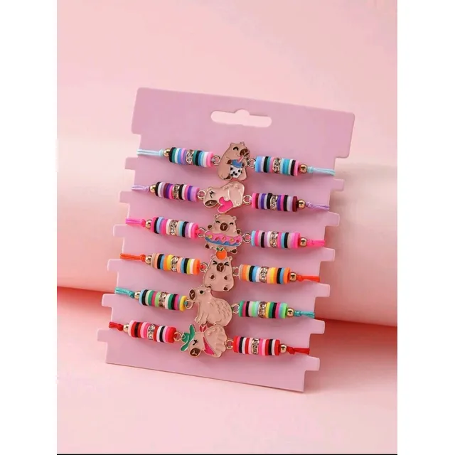 Pulsera De Hilo Para Niñas De Capibara, A La Moda