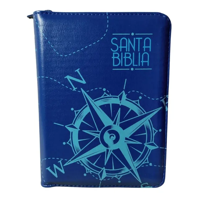 Biblia Reina Valera 1960 - Azul Con Cremallera (mediana)