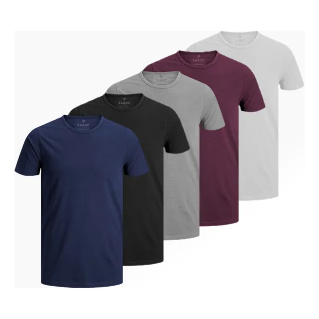 Kit 5 Camisetas Masculinas Slim Fit BĂĄsicas AlgodĂŁo Premium Kit 5 Camisetas Masculinas Slim Fit BĂĄsicas AlgodĂŁo Premium