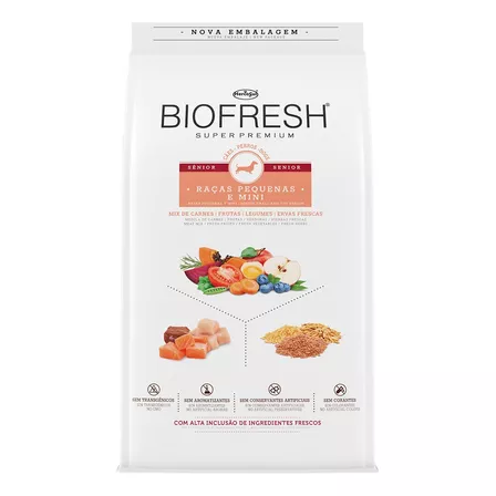 Alimento Biofresh Super Premium para cão senior de raça mini e pequena sabor mix em sacola de 10.1kg