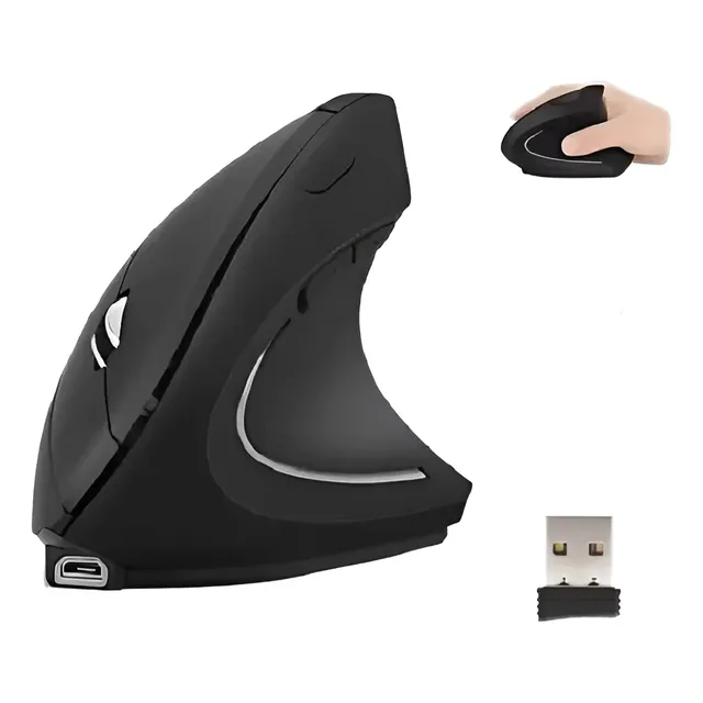 Mouse Vertical Inalámbrico Ergonómico Carga Usb