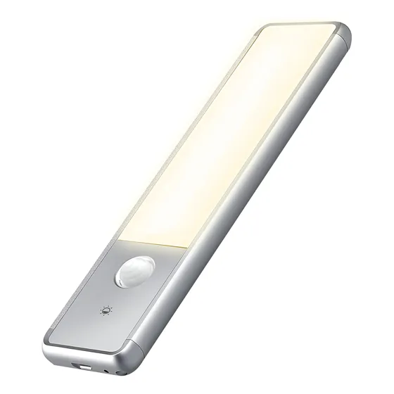 Barra De Luz Led Sensor Movimiento Recargable Dakota 12x4cm Dimerizable Nivel De Brillo Ajustable