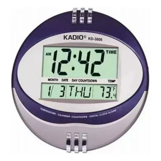 Reloj De Pared Pared Kadio Digital Con Diseño Pared Gris