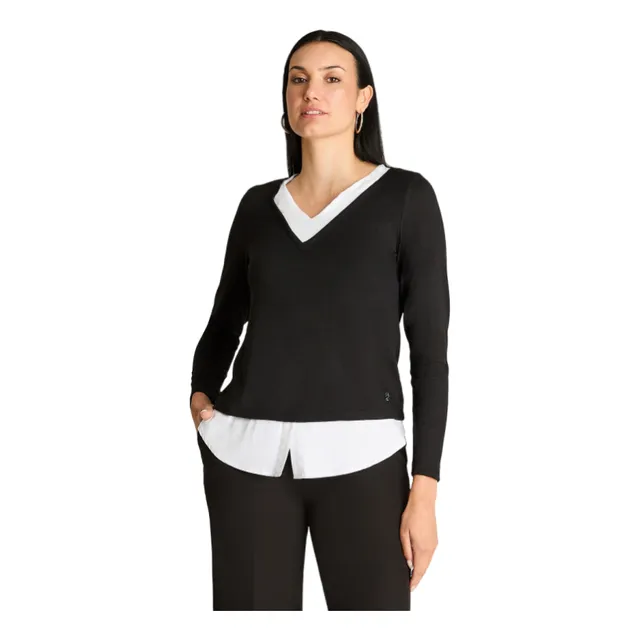 Polera Tejida Twin Set Blusa Negro Mujer Moda Hasta Xxxl