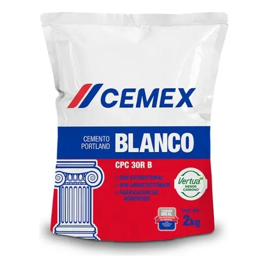 Cemento Blanco Porland 2kg Cemex