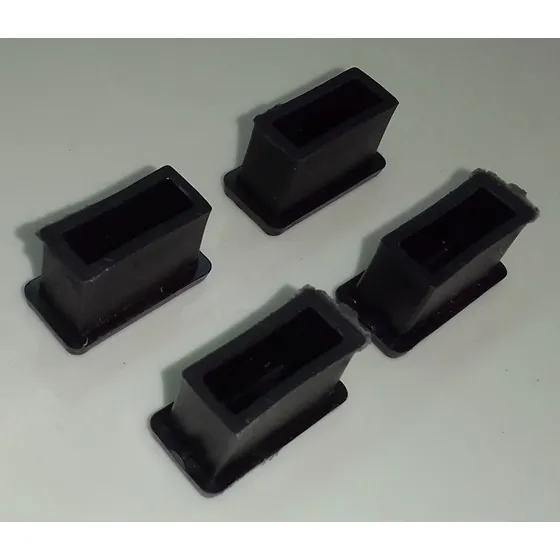 Regatón Rectangular Interno Para Tubo 1x1/2 En Pulgadas.