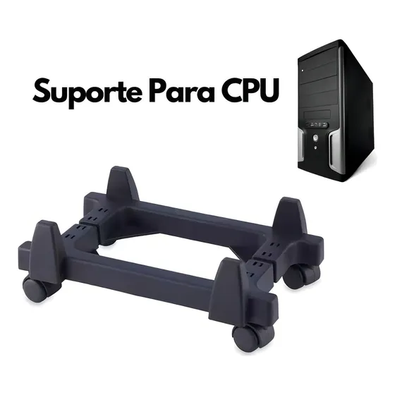 Carrinho Suporte Para Cpu E No Break Com Rodinhas Force Line