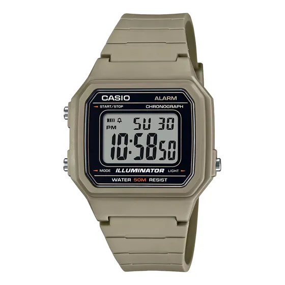 Reloj Casio W-217H-5AVDF | marrón digital | correa marrón claro | bisel marrón claro | marrón claro | fondo gris