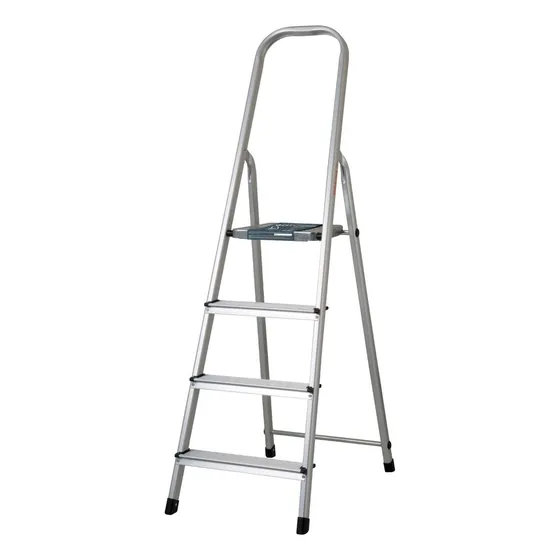 Escalera Tubular Plegable 4 Peldaños, Aluminio, Truper 16765