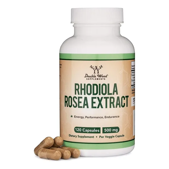 Suplemento Rhodiola Rosea 500 Mg, 120 Cápsulas Double Wood
