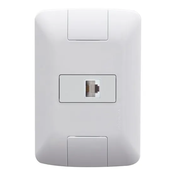 Conjunto Aria 4x2 Tomada Rj45 Cat6 Tramontina Branco