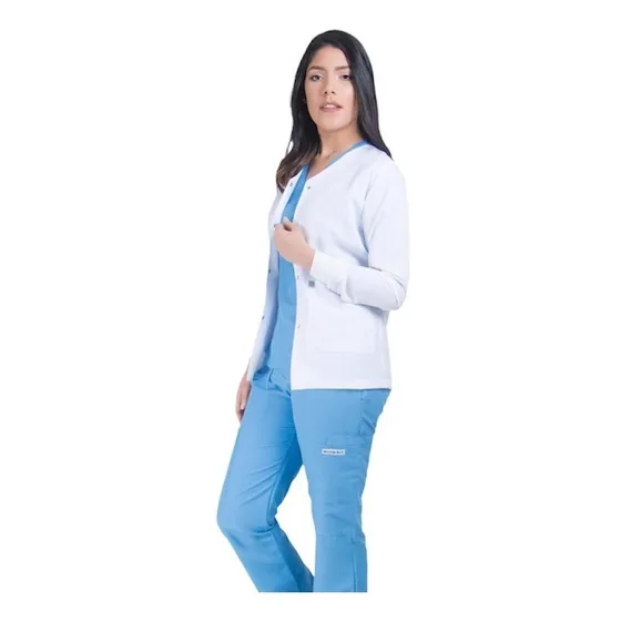Bata Corta Con Puños Médica Odontológica De Dama