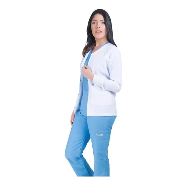 Bata Corta Con Puños Médica Odontológica De Dama