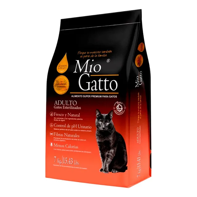 Comida Para Gato Adulto Esterilizado Mio Gatto Premium 7 Kg