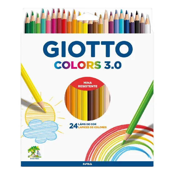 Lapis De Cor Giotto 3.0 Estojo 24 Cores