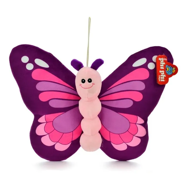 Peluche Mariposa Colorida 25cm Para Colgar 4132