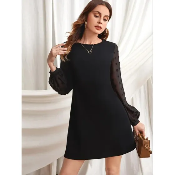 Shein Vestido Dama Talla L Vestir Manga Larga Dama