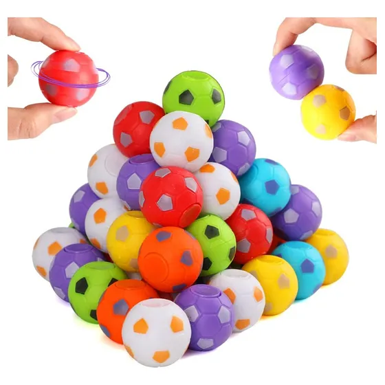 Pack 20 Spinner De Pelotas De Fútbol Sorpresa De Cumpleaños Color Variado