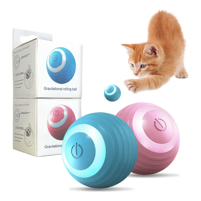Bola Automática Anda Gira Mexe Sozinha P/ Pets Gato Cachorro