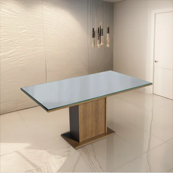 Mesa De Comedor Rectangular 5275 Marrón/gris