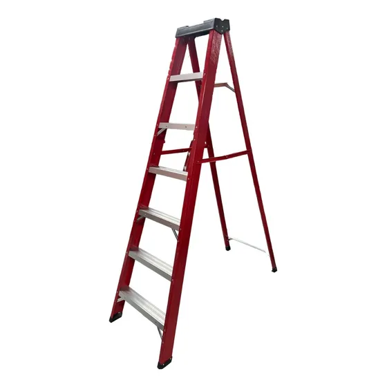 Escalera Fibra De Vidrio 1.98 Mts 6 Peldaños