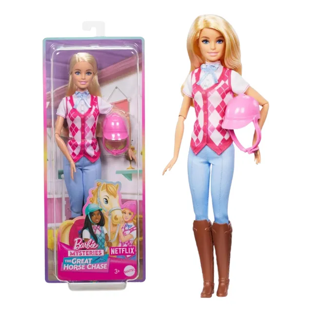 Muñeca Barbie Netflix Con Traje De Equitacion