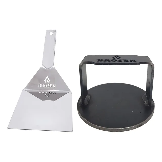 Combo Smasher 11 Cm Hamburguesa + Espátula Acero Inoxidable 