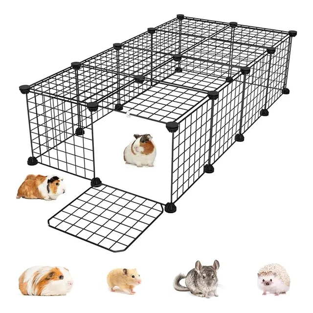 Jaula Corral Para Mascotas 20 Paneles Desafíos 127x63x30 Cm