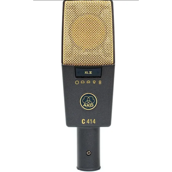 Microfone Akg C414 Xlii Condensador Profissional Pop Filter