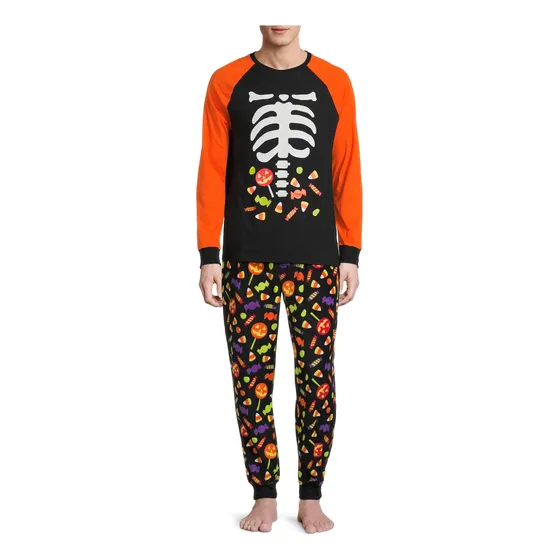 Conjunto Pijama 2pcs De Halloween Manga Larga Importado Usa