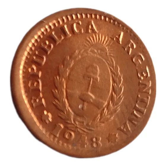Moneda De Argentina Mal Acuñada Año 1948 Sin Circular 