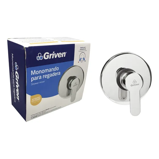Llave Grifo Para Ducha Doble Temperatura Roseta Redonda
