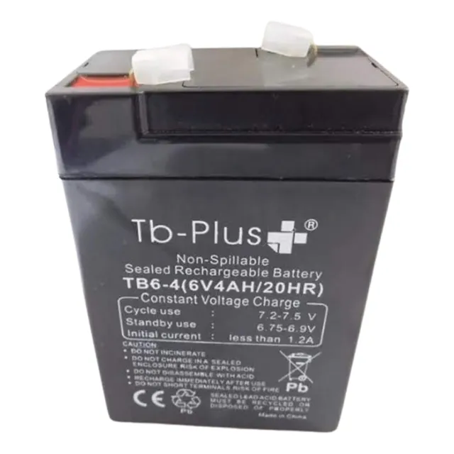 Bateria Pila 6v 4ah Recargable. 6 Voltios 4 Amperios Sellada