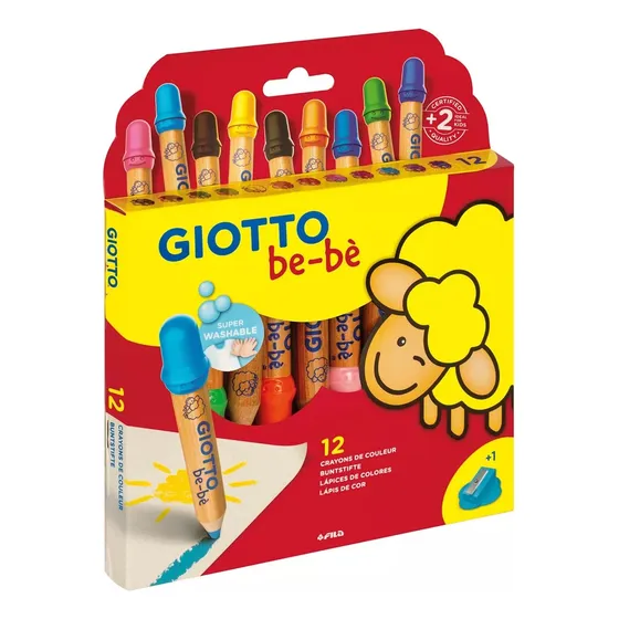 Lápices Giotto Bebé 12 Colores Madera
