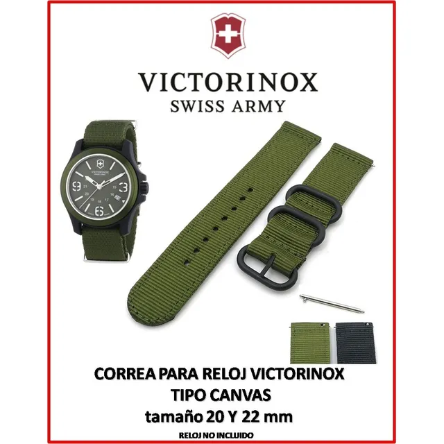 Correa Para Reloj Victorinox Swiss Army Tipo Canvas 20y22m