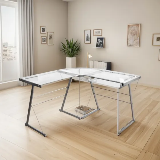 Escritorio Mueble Esquinero Mesa Pc Vidrio Premium Ramos Mejia