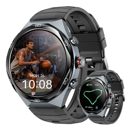 Smartwatch Gps Relógio Ai Preto Fitness Kieslect Elite2 2026 Preto Milanês Azul-escuro