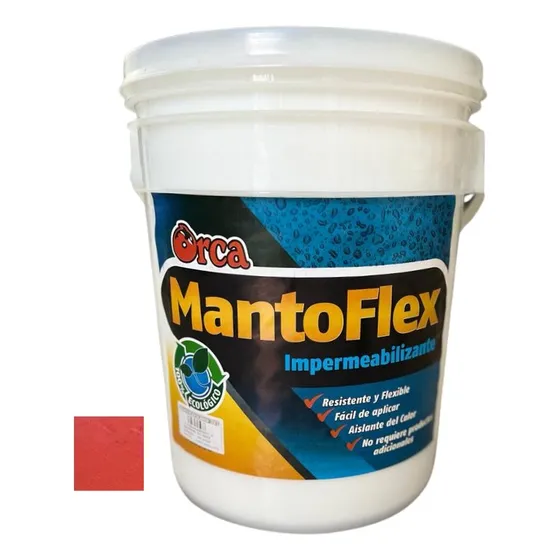 Pintura Impermeabilizante Manto Flex Cuñete Rojo