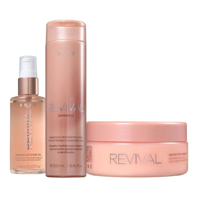 Revival Brae Kit Sh 250ml + Máscara 200g + Óleo 60ml Revival Brae Kit Sh 250ml + Máscara 200g + Óleo 60ml