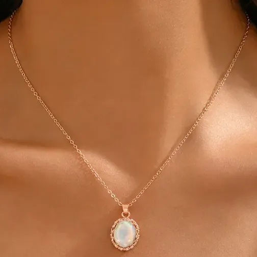 Conjunto De Joias Ovais De Ouro Rosa Rose Gold — foto 2