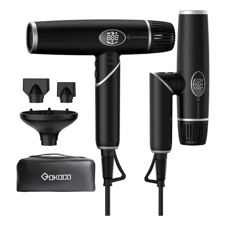 Secador De Cabelo Gd045 3em1 Portátil Dobrável 127v-220v Preto 127/220v