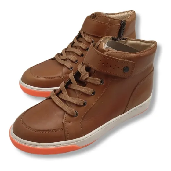 Botas Para Niños  De Cuero - Talla 35  