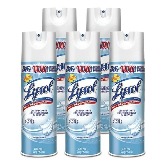 Lysol Desinfectante De Amb. Y Superficie Linen 5 X 538 Gr