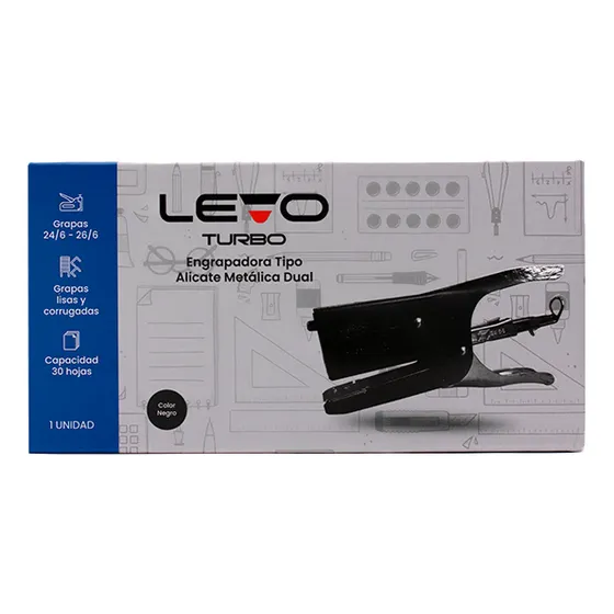 Engrapadora Levo Metálica Alicate 45 Hojas Color Pointer
