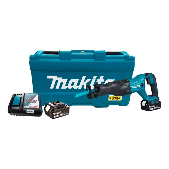Sierra de sable a batería Makita DJR186rfe, 220 V, 32 mm, 3 Ah