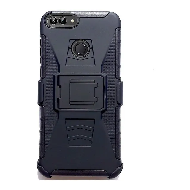 Funda Uso Rudo Combo Clip Huawei P Smart + Mica D Cristal