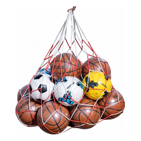 Saco De Bolas Porta Bolas Transporta Ate 10 Bolas Rede Bolas Cor Branco/vermelho Saco De Bolas Porta Bolas Transporta Ate 10 Bolas Rede Bolas Cor Branco/vermelho