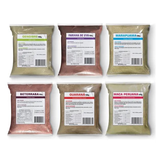 Marapuama + Maca + Beterraba + Gengibre + Uva + Guaraná 100g