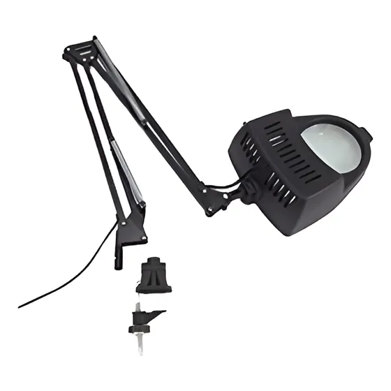 Lupa Vidrio Luz Brazo Extensible Escritorio + Lampara Led